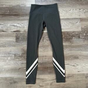 Tory Sport Gray Chevron Stripe High Rise Leggings XS Athletic Stretch Workout